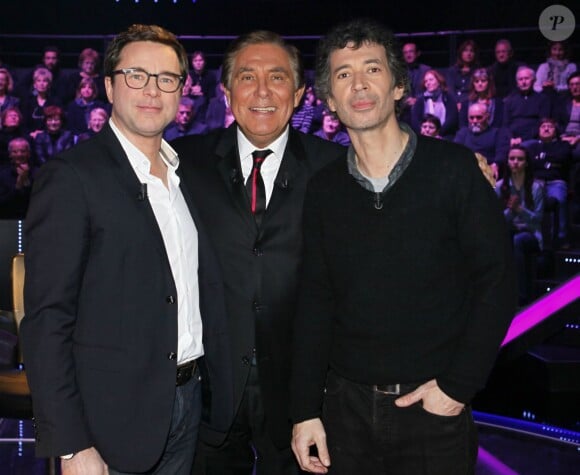 Eric Elmosnino et Guillaume de Tonquédec - Émission spéciale Qui veut gagner des millions ?, sur TF1, ce vendredi 9 janvier 2014.