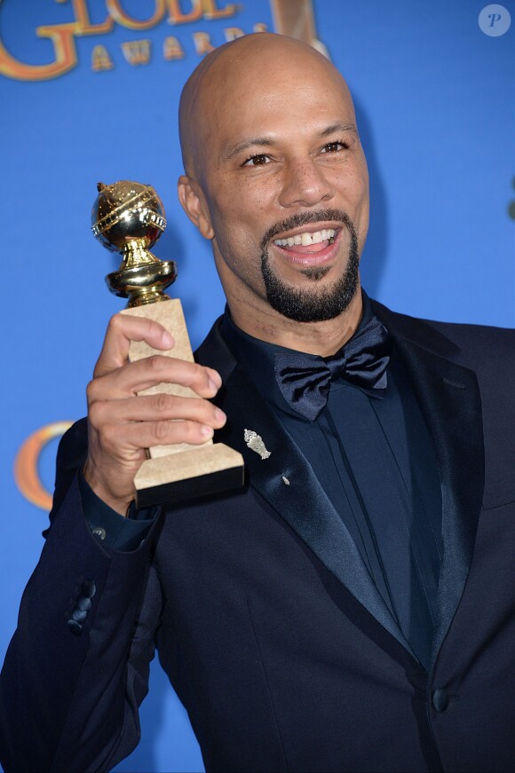Common, meilleure chanson de film (Selma - Glory) lors des Golden Globes à Los Angeles le 11 janvier 2015