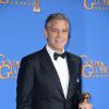 George Clooney et son Cecil B. DeMille Award lors des Golden Globes à Los Angeles le 11 janvier 2015