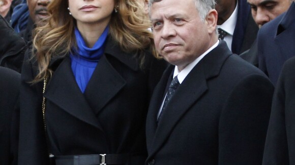 Rania de Jordanie : Choquée, elle marche à Paris au côté du roi Abdullah II