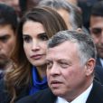  Le roi Abdullah II et la reine Rania de Jordanie ont participé le 11 janvier 2015 à la grande marche organisée à Paris à la suite de l'attentat terroriste contre Charlie Hebdo. Après une réunion collégiale à l'Elysée avec François Hollande, ils ont marché en compagnie de plus d'une cinquantaine de chefs d'Etat, de gouvernement ou d'institution internationale, entourés notamment de Mahmoud Abbas et Matteo Renzi. 