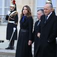  La reine Rania et le roi Abdullah II de Jordanie, quatre mois après leur précédente visite, retrouvaient le 11 janvier 2015 François Hollande à l'Elysée pour prendre part à la grande marche organisée à la suite de l'attentat terroriste contre Charlie Hebdo. 