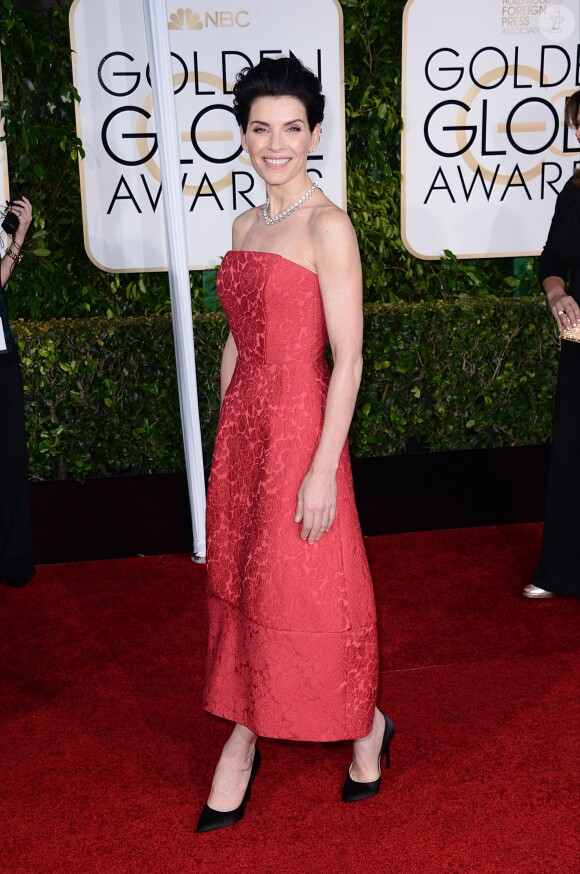 Julianna Margulies lors de la 72e cérémonie annuelle des Golden Globe Awards à Beverly Hills, le 11 janvier 2015.