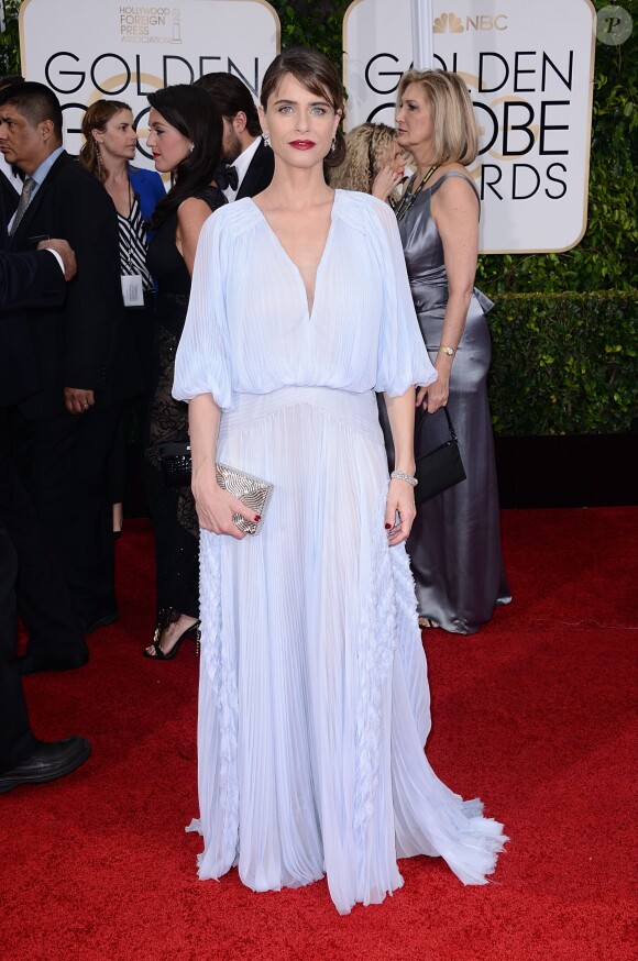 Amanda Peet lors de la 72e cérémonie annuelle des Golden Globe Awards à Beverly Hills, le 11 janvier 2015.