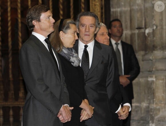 Alfonso Diez lors des funérailles de Cayetana, 18e duchesse d'Albe, le 21 novembre 2014