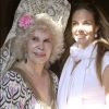 La duchesse d'Albe Cayetana avec Genoveva Casanova lors de la Feria de Séville en avril 2007