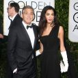 George Clooney et Amal Clooney - 72ème cérémonie annuelle des Golden Globe Awards à Beverly Hills. Le 11 janvier 2015. La brillante avocate était habillée par Christian Dior Couture