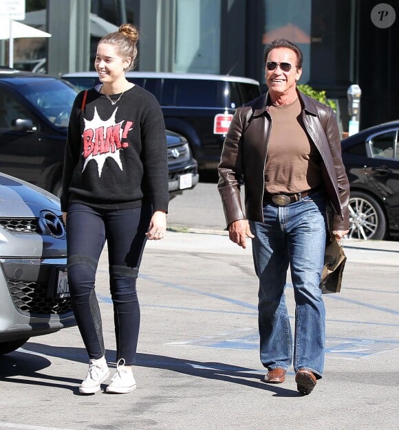 Arnold Schwarzenegger et sa fille Christina le 5 novembre 2013 