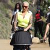 Exclusif - Amber Rose et son fils Sebastian Thomaz, en poussette, se promènent au Runyon Canyon à Hollywood, le 14 janvier 2015.