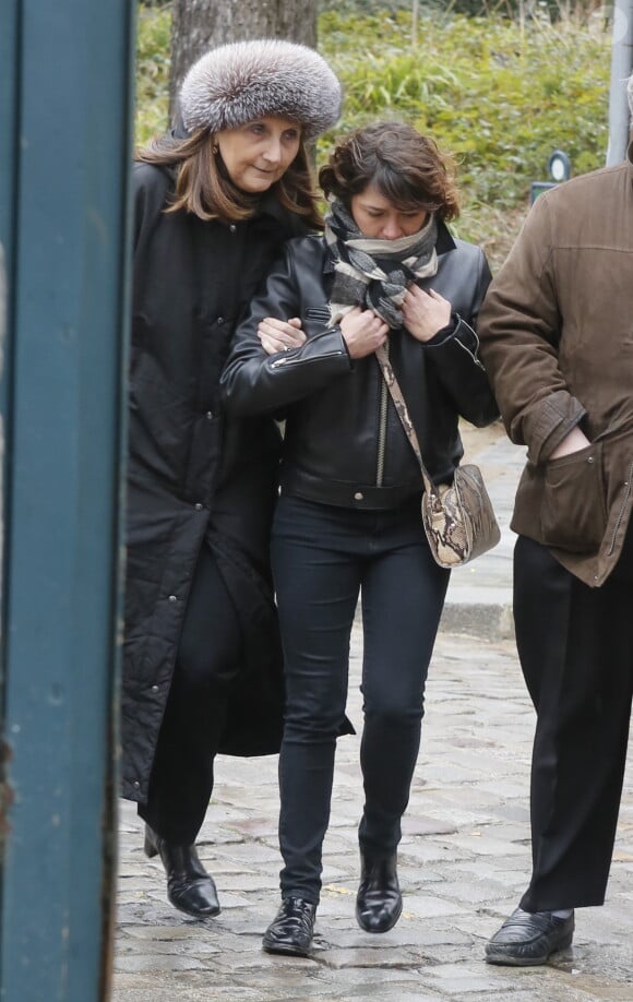 Emma de Caunes lors des obsèques de Georges Wolinski au crématorium du Père-Lachaise à Paris, le 15 janvier 2015