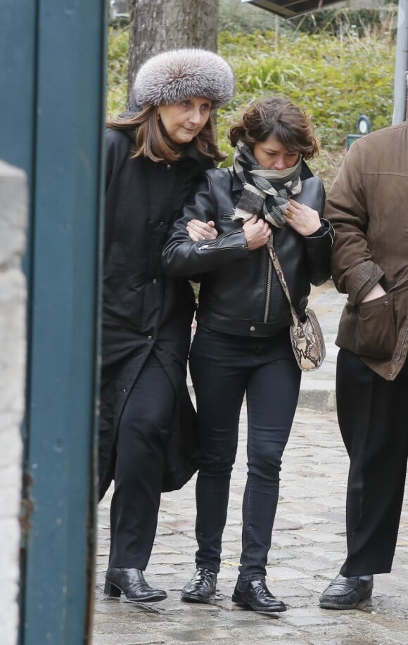 Emma de Caunes lors des obsèques de Georges Wolinski au crématorium du Père-Lachaise à Paris, le 15 janvier 2015