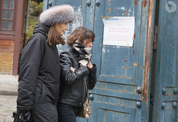 Emma de Caunes lors des obsèques de Georges Wolinski au crématorium du Père-Lachaise à Paris, le 15 janvier 2015