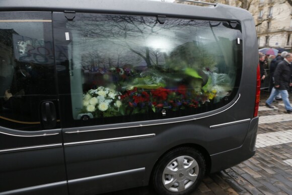 L'inhumation de Georges Wolinski au cimetière du Montparnasse à Paris le 15 janvier 2015