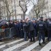 une foule s'était rassemblée pour l'inhumation de Georges Wolinski au cimetière du Montparnasse à Paris le 15 janvier 2015