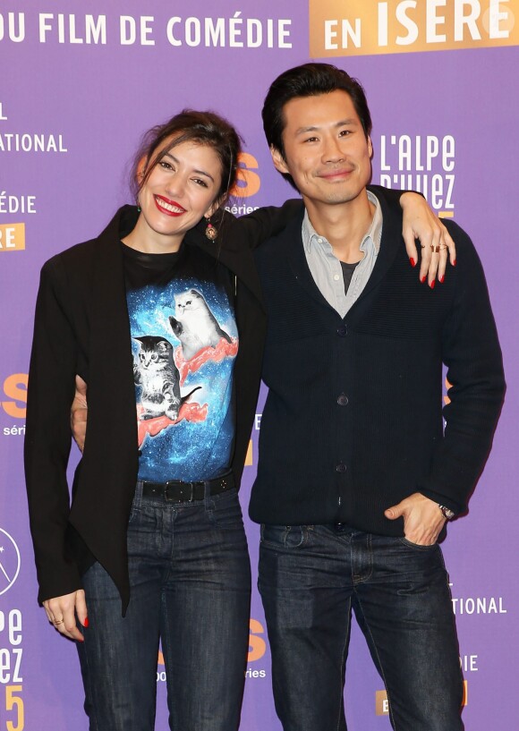 Vanessa Guide et Frédéric Chau - Cérémonie de clôture du 18ème festival international du film de comédie de l'Alpe d'Huez, le 17 janvier 2015.
