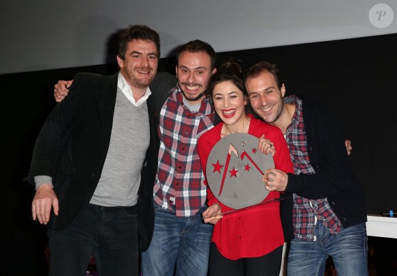 Guest, Antoine Gouy, Fanny Valette et Paul Lefevre - Cérémonie de clôture du 18ème festival international du film de comédie de l'Alpe d'Huez, le 17 janvier 2015.