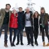 Maxime Govare, Adrianna Gradziel, Pio Marmaï, Franck Gastambide, Camille Cottin et Noémie Saglio pour le film "Toute Première Fois", le 17 Janvier 2015, lors du 18éme festival international du film de comédie de l'Alpe d'Huez