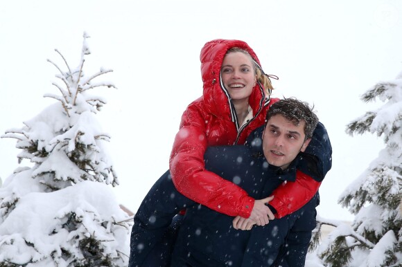 Pio Marmaï et Adrianna Gradziel pour le film "Toute Première Fois", le 17 Janvier 2015, lors du 18éme festival international du film de comédie de l'Alpe d'Huez