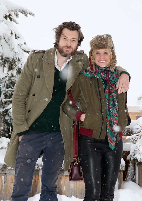 Maxime Govare et Noémie Saglio pour le film "Toute Première Fois", le 17 Janvier 2015, lors du 18éme festival international du film de comédie de l'Alpe d'Huez