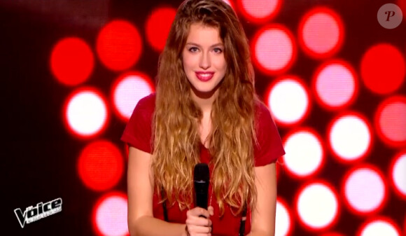 La jolie Manon Palmer dans The Voice 4, le samedi 17 janvier 2015, sur TF1
