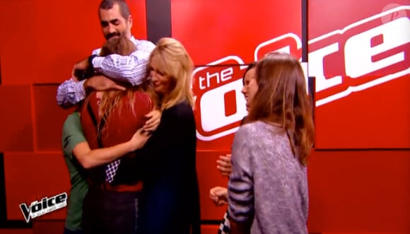 Manon Palmer et sa famille dans The Voice 4, le samedi 17 janvier 2015, sur TF1