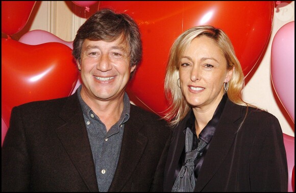 Patrick Sabatier et sa femme - Déjeuner au Bristol en 2005.