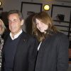 Nicolas Sarkozy et Carla Bruni - 10e gala de l'Association pour la Recherche sur Alzheimer avec le spectacle "2 Générations chantent pour la 3ème", créé par Pierre Souchon, à l'Olympia de Paris le 19 janvier 2015.