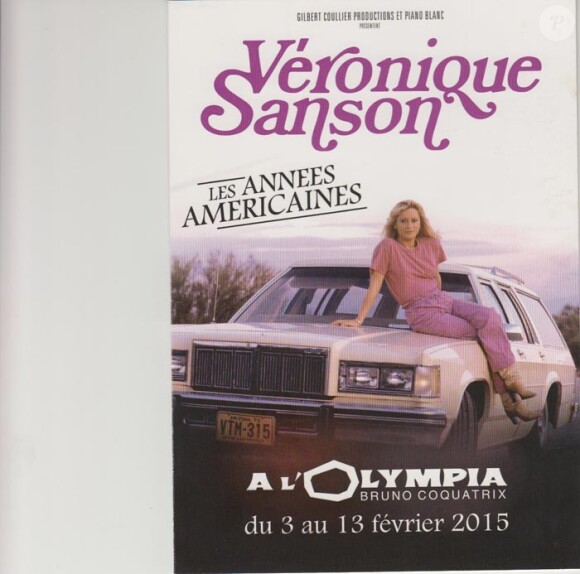 Affiche de Véronique Sanson à l'Olympia du 3 au 13 février 2015.