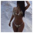  Kim Kardashian en bikini et bottes en fourrure lors de son week-end &agrave; Park City, dans l'Utah. Janvier 2015. 