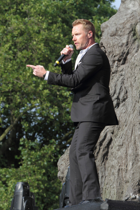 Ronan Keating du groupe Boyzone lors du British Summer Time Festival au Hyde Park à Londres, le 13 juillet 2014. 