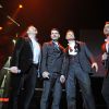 Mikey Graham, Shane Lynch, Keith Duffy, Ronan Keating - Le groupe Boyzone en concert au Wembley Arena a Londres, le 21 decembre 2013. 
