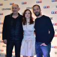 Sam Karmann, Odile Vuilemin et Fred Testot - Photocall du téléfilm "L'emprise" à l'occasion de la projection au cinéma "L'Arlequin" à Paris, le 21 janvier 2015.