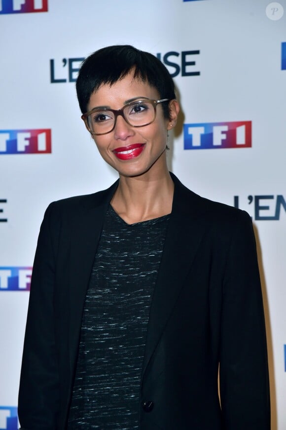 Sonia Rolland - Photocall du téléfilm "L'emprise" à l'occasion de la projection au cinéma "L'Arlequin" à Paris, le 21 janvier 2015.