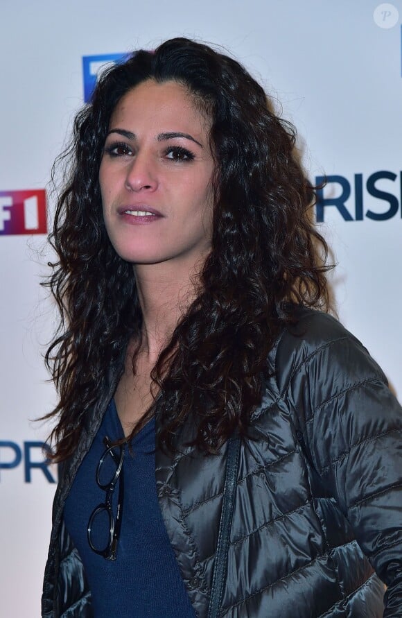 Samira Lachhab - Photocall du téléfilm "L'emprise" à l'occasion de la projection au cinéma "L'Arlequin" à Paris, le 21 janvier 2015.