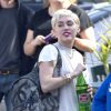 Miley Cyrus se rend dans un centre pour jeunes homosexuels à Los Angeles, le 21 janvier 2015