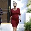 Molly Sims enceinte à la sortie d'un rendez-vous à Los Angeles, le 21 janvier 2015