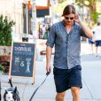 Josh Hartnett promène son chien à New York, le 25 août 2014.