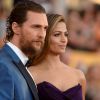 Matthew McConaughey et sa femme Camila Alves - 21e édition des Screen Actors Guild Awards à Los Angeles le 25 janvier 2015