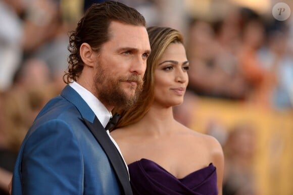 Matthew McConaughey et sa femme Camila Alves - 21e édition des Screen Actors Guild Awards à Los Angeles le 25 janvier 2015