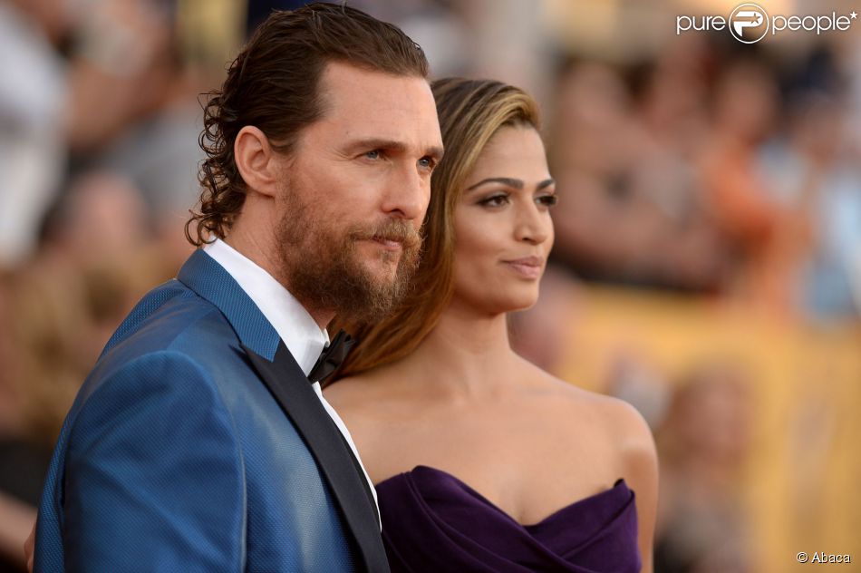  Matthew McConaughey et sa femme Camila Alves - 21e &amp;eacute;dition des Screen Actors Guild Awards &amp;agrave; Los Angeles le 25 janvier 2015 