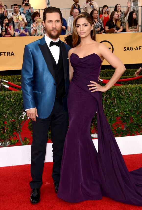 Matthew McConaughey et Camila Alves - 21e édition des Screen Actors Guild Awards à Los Angeles le 25 janvier 2015