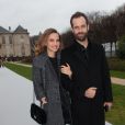 Nathalie Portman et Benjamin Millepied, couple star du défilé Christian Dior haute couture printemps-été 2015 au musée Rodin. Paris, le 26 janvier 2015.