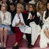 Maddison Brown, Aymeline Valade, Clotilde Courau et l'actrice-chanteuse chinoise Angelababy assistent au défilé Christian Dior haute couture printemps-été 2015 au musée Rodin. Paris, le 26 janvier 2015.