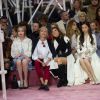 Maddison Brown, Aymeline Valade, Clotilde Courau et Angelababy assistent au défilé Christian Dior haute couture printemps-été 2015 au musée Rodin. Paris, le 26 janvier 2015.
