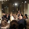 Naomi Campbell défile pour La Perla Atelier printemps-été 2015 à l'hôtel Salomon de Rothschild. Paris, le 26 janvier 2015.