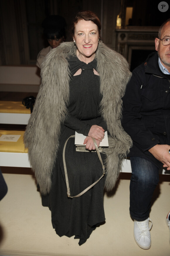Glenda Bailey (Harper's Bazaar UK) assiste au défilé La Perla Atelier printemps-été 2015 à l'hôtel Salomon de Rothschild. Paris, le 26 janvier 2015.