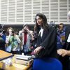 Amal Alamuddin-Clooney plaide pour défendre l'Arménie devant la Cour Européenne des droits de l'homme à Strasbourg le 28 janvier 2015.