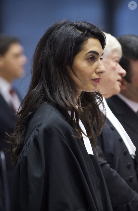 Amal Clooney engagée pour défendre l'Arménie devant la Cour Européenne des droits de l'homme à Strasbourg le 28 janvier 2015.