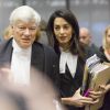 Amal Clooney devant la Cour Européenne des droits de l'homme à Strasbourg le 28 janvier 2015.