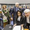 Amal Clooney devant la Cour Européenne des droits de l'homme à Strasbourg le 28 janvier 2015.